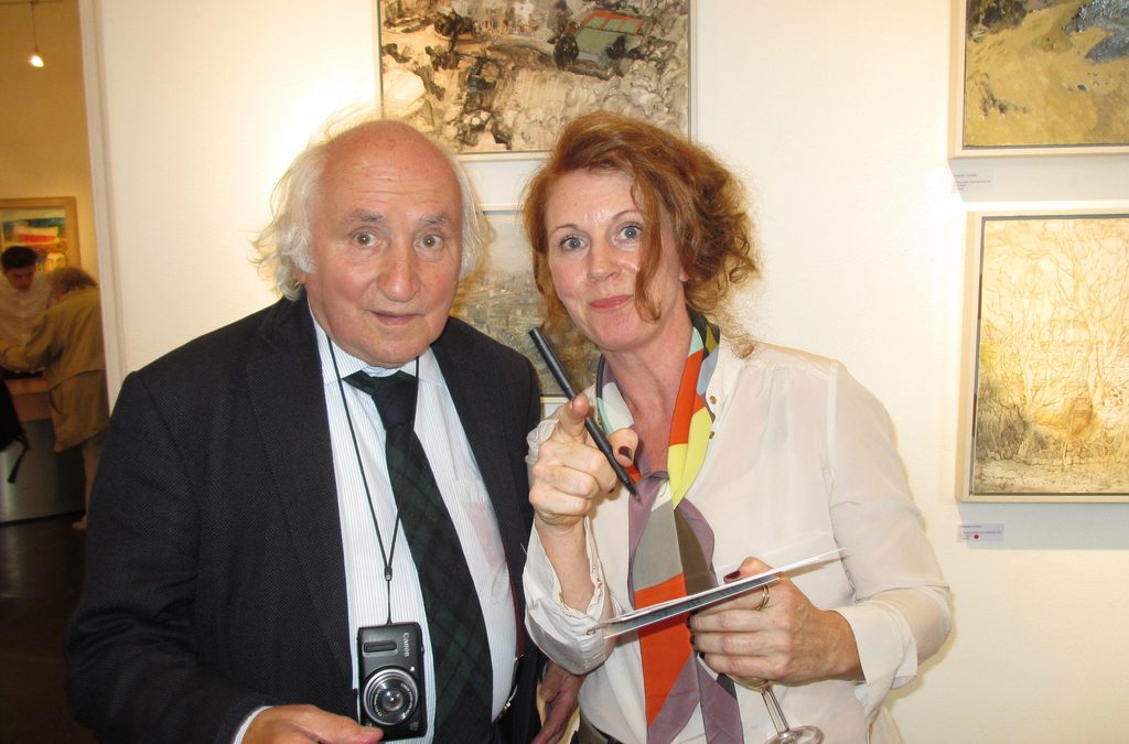 Catharine meets Richard Demarco at Open Eye Gallery